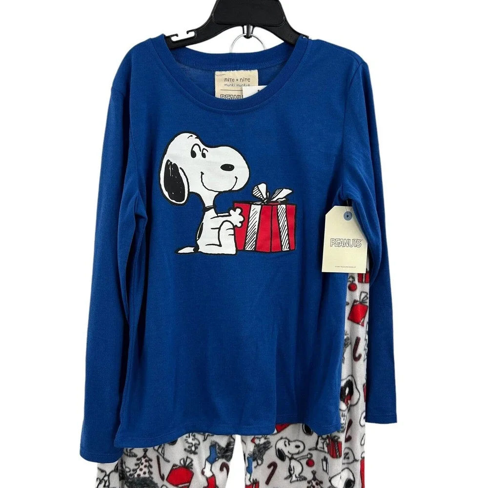 Munki Munki Kids Matching Snoopy Holiday Family Pajama Set‎ Size 2T New